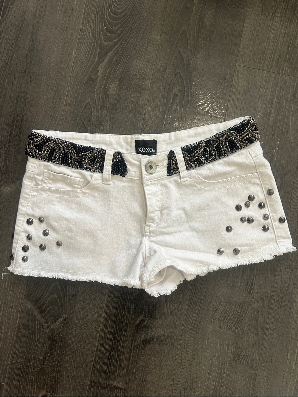XOXO Vintage Y2K Studded Micro Shorts